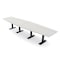 Skutchi Designs 14 Person Conference Table With Power Unit | 14' Boat Table | Harmony Series HAR-BOT-48X168-T.BK-K458-NA - alternate 1