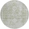 Homeroots 8' Artichoke Green Round Oriental Washable Indoor Outdoor Area Rug 607586 - alternate 4