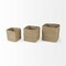 Homeroots Set of Three 16" Brown Square Wicker Basket, 3PK 392151 - alternate 2