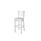 Bfm Seating Lima Ladder Back Barstool - Antique Wash Relic Seat - Steel Frame - Silver Mist Finish 2160BAWR-SM - alternate 1