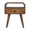 Homeroots 22" Brown Solid Wood One Drawer Nightstand 651855 - alternate 1