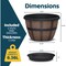 Lifemaster 10-Inch Whiskey Barrel Planters, Rustic Plastic Pots with Drainage and Saucers, 2PK LMPBP2BW2 - alternate 5