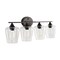 Jonathan Y Jayne 32" 4-Light Iron/Seeded Glass Cottage Rustic LED Vanity Light, Oil Rubbed Bronze JYL7548A - alternate 8
