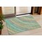 Homeroots 3' X 5' Teal Blue Pink And Peach Abstract Washable Indoor Outdoor Area Rug 631251 - alternate 1