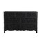 Homeroots 57" Black Solid Wood Seven Drawer Dresser 521236 - alternate 4