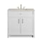 James Martin Vanities Bellshire 36" Single Vanity, Bright White w/ 3 CM Siberian Silestone Top 660-V36-BW-3SFR - alternate 1