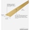 M-D Building Products Building Products 1-1/4'' x 36'' Satin Brass Aluminum Seam Binder with Screw Nails 79012 - alternate 4