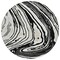 Homeroots 8' Black Gray And Ivory Round Abstract Washable Indoor Outdoor Area Rug 601250 - alternate 6