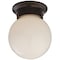 Boston Harbor Single Light Ceiling Fixture, 120 V, 60 W, 1-Lamp, A19 or CFL Lamp, Bronze Fixture F301-3375-ORB - alternate 1