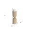 Homeroots 11" Beige Metal Tabletop Pillar Candle Holder 608426 - alternate 3