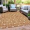 Homeroots 5' X 8' Copper And Beige Geometric Washable Indoor Outdoor Area Rug 596016 - alternate 5