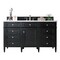 James Martin Vanities Brittany 60'' S Vanity, Black Onyx, w/ Jasmine Pearl Silestone Top w/FreePower Wireless Charger 650-V60S-BKO-FEJP - alternate 1