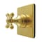Kingston Brass Single-Handle Six-Way Diverter Valve with Square Trim Kit, Brushed Brass KS4047BX - alternate 1