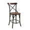 Homeroots 24" Brown And Black Metal Bar Height Bar Chair 522385 - alternate 5