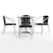 Flash Furniture Square Table Set, Aluminum, Plastic, Rattan, Stainless Steel, Grey TLH-ALUM-28SQ-020BKCHR4-GG - alternate 7