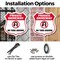Signmission Private Driveway Shield Sign No Turn Aro, 6 inch X 6 inch, Plastic Sign, 2PK SHI-P-2PACK-6-435 - alternate 2