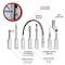 Performance Tool 7 pc. Grease Gun Kit, Angle Tip, Hose Extension, Couplers W50049 - alternate 6