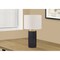 Homeroots 24" Black and Gold Concrete Cylinder Table Lamp With Ivory Drum Shade 545848 - alternate 4