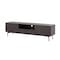 Homeroots 63in Dark Brown And Black Wood And Metal Open and Enclosed Storage TV Stand 473298 - alternate 5