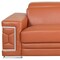 Homeroots 89" Camel Italian Leather Sofa With Silver Legs 329585 - alternate 7