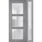 Vdomdoors Front Exterior Prehung FiberGlass Door Frosted Glass / Manux 8552 Grey Ash / Sidelight Exterior Win MANUX8552EXD-SS-W36+14 x H80-RH - alternate 3