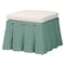 Bali & Pari Palm Bohemian Seafoam Green Scallop Rattan Ottoman 254-14104-ZORO - alternate 1