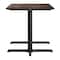 Flash Furniture 48" x 30" Tabletop, Seamless Surface Technology, Dark Brown, 22" x 30" Black Table Height X-Bases ST-REC3048-WBR-T2230-GG - alternate 4