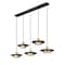 Z-Lite Ludo Matte Black + Modern Gold 5 Light Linear Chandelier 829P12-5L-MB-MGLD-LE - alternate 5