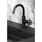 Kingston Brass One-Handle 1-Hole Bathroom Faucet with Knurled Handle, Deck Plate, and Push Pop-Up Drain KSD2210RKX - alternate 3
