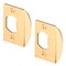Defender Security Door Strike Plate, 2-1/4 in L, 1-7/16 in W, Steel, Brass Pair E 2232 - alternate 1