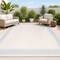Jonathan Y Lucia Classic Diamond Border Cream/Blue 3 ft. x 5 ft. Indoor/Outdoor Area Rug SMB207A-3 - alternate 1