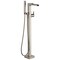 Delta Ara Single Handle Floor Mount Channel Spout Tub Filler Trim with Hand Shower T4768-SSFL - alternate 1