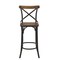Homeroots 30" Brown and Black Solid Wood and Metal Counter Height Bar Chair 522386 - alternate 6