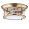 Jonathan Y Lauren 13.25" 2-Light Metal/Glass LED Flush Mount, Brass Gold JYL7446A - alternate 7