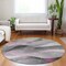 Homeroots 8' Pink Gray And Silver Round Abstract Washable Indoor Outdoor Area Rug 616762 - alternate 7