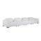 Homeroots 179" White Top Grain Leather Reclining Metal USB Sofa 720322 - alternate 1
