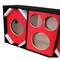 Deejay Led Two 6-in Woofers plus Two Tweeters and One Horn RED Empty Chuchera Speaker Enclosure D6T2H1RED - alternate 4