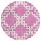 Homeroots 8' Blush And Ivory Round Geometric Washable Indoor Outdoor Area Rug 593752 - alternate 8
