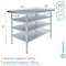 Amgood 30in D x 48in L Stainless Steel Table, Three Undershelves AMG WT-3048-3SH-Z - alternate 5