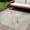 Homeroots 10' X 14' Beige and Gray Abstract Washable Non Skid Indoor Outdoor Area Rug 559351 - alternate 1