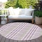 Homeroots 8' Purple Green And Ivory Round Plaid Washable Indoor Outdoor Area Rug 601508 - alternate 6