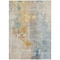 Homeroots 3' X 5' Linen Teal Blue And Copper Abstract Washable Indoor Outdoor Area Rug 605518 - alternate 3