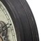 Homeroots 28" Circle Black and Gray Wood and Glass Analog Exposed Gear Wall Clock 485981 - alternate 2