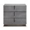 Homeroots 22" Gray Solid and Manufactured Wood Three Drawer Nightstand 491583 - alternate 5
