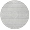 Homeroots 8' Silver And Ivory Round Southwestern Washable Indoor Outdoor Area Rug 593722 - alternate 5