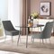 Homeroots Set of Two Light Gray and Silver Upholstered Velvet Dining Side Chairs 535384 - alternate 1