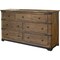 Homeroots 70" Brown and Black Solid Wood Seven Drawer Triple Dresser 524539 - alternate 3