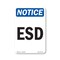 Signmission OSHA Notice Sign, ESD, 14in X 10in Decal, 10" W, 14" L, Portrait, ESD Sign OS-NS-D-1014-V-12173 - alternate 1