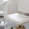Martha Stewart Ivy Upholstered Office Chair in White/Polished Brass CH-220921-1-WH-GLD-MS - alternate 6