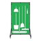 5S Supplies Housekeeping Shadow Board Broom Station V2, Green / White Shadows, Kit, No Text HSB-V2-GREEN/WHITE-KIT-NO TEXT - alternate 1